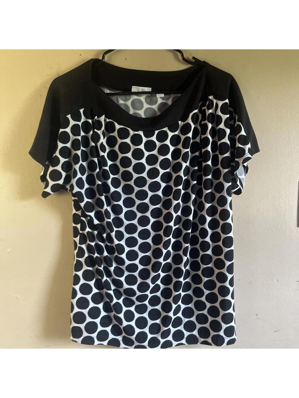 Women's Black and Multi Blous